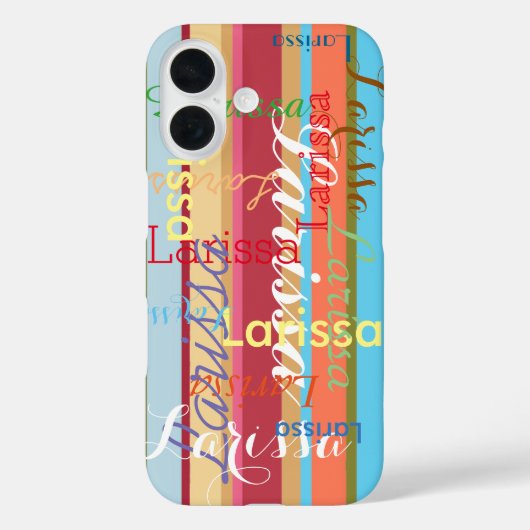 名前をカスタムするパターンのタイポグラフィ Case-Mate iPhoneケース (裏面)