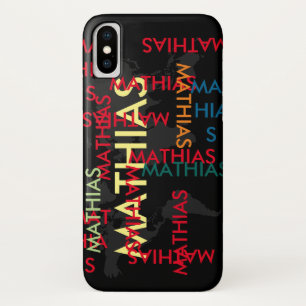 名前をカスタムするパターンの作成 iPhone X ケース