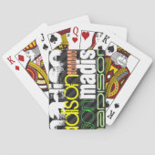 名前をカスタムするパターンの黒とグレーのストライプ トランプ (裏面)