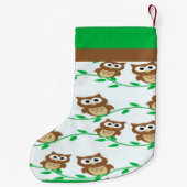 名前をカスタムするパターン（の模様が）ある スモールクリスマスストッキング (裏面)