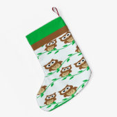 名前をカスタムするパターン（の模様が）ある スモールクリスマスストッキング (裏面 (吊り時))