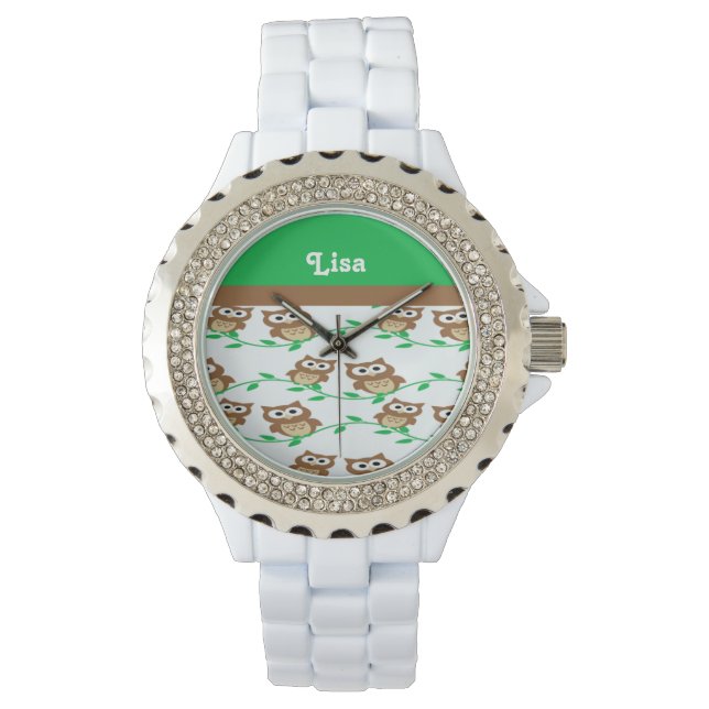 名前をカスタムするパターン（の模様が）ある 腕時計 (正面)