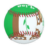 名前をカスタムするパターン（の模様が）ある 野球ボール (裏面)