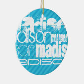 名前をカスタムするパターン；スカイブルーストライプ セラミックオーナメント (右)