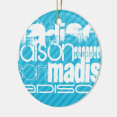 名前をカスタムするパターン;スカイブルーストライプ セラミックオーナメント (左)