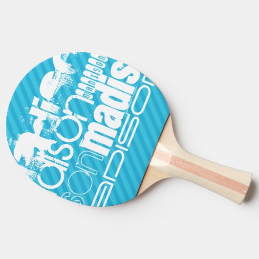 名前をカスタムするパターン;スカイブルーストライプ 卓球ラケット (横)