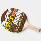 名前をカスタムするパターン(茶色ストライプ) 卓球ラケット (横)