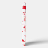 名前をカスタムするパターン(赤い対角線ストライプ) Case-Mate iPhoneケース (裏面 / 右)