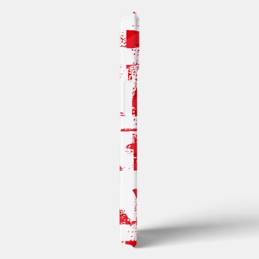 名前をカスタムするパターン(赤い対角線ストライプ) Case-Mate iPhoneケース (裏面 / 右)