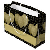 名前をカスタムするパターン – 金ゴールド/黒バルーン ラージペーパーバッグ (裏面アングル)