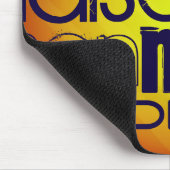 名前をカスタムするパターン;黄色のオレンジ色の背景 マウスパッド (コーナー)