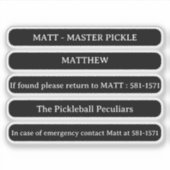 名前をカスタムするパドルエッジ用ステッカー シール (正面)