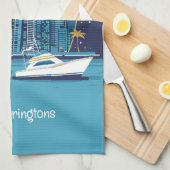 名前をカスタムするパナマシティ キッチンタオル (四つ折り)