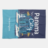 名前をカスタムするパナマシティ キッチンタオル (横)