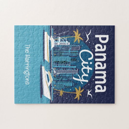 名前をカスタムするパナマシティ ジグソーパズル (横)