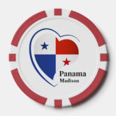 名前をカスタムするパナマラブ ポーカーチップ (正面)