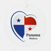 名前をカスタムするパナマラブ メタルオーナメント (正面)