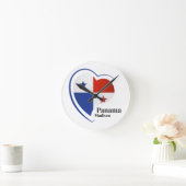 名前をカスタムするパナマラブ ラウンド壁時計 (ホーム)