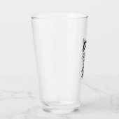 名前をカスタムするパパ家愛の頭は決して終わらない タンブラーグラス (右)