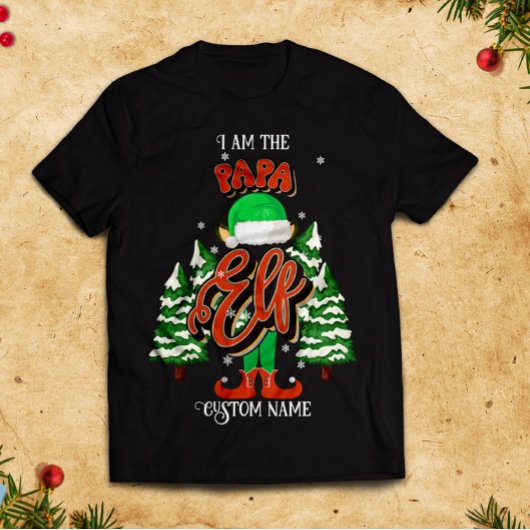 名前をカスタムするパパ小妖精や小人 パーソナライズされた Tシャツ