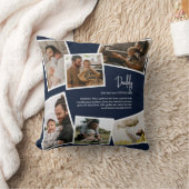 名前をカスタムするパパ父の定義フォトコラージュ クッション (ブランケット)