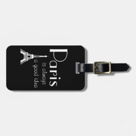 名前をカスタムするパリは常に良いアイディア ラゲッジタグ