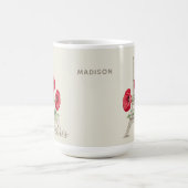 名前をカスタムするパリフランスマグ コーヒーマグカップ (中央)