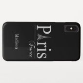 名前をカスタムするパリフランス電話ケース Case-Mate iPhoneケース (裏面(横))