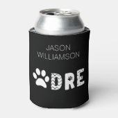 名前をカスタムするパワードドッグパパ新規犬のオーナーギフト 缶クーラー (缶正面)