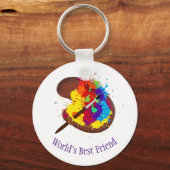 名前をカスタムするパーソナライズされたアーティストアートフレンド キーホルダー (正面)