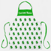 名前をカスタムするパーソナライズされたエプロン、マネードル記号 エプロン (正面)