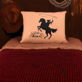 名前をカスタムするパーソナライズされたカウボーイウェスタンテーマ アクセントクッション