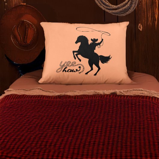 名前をカスタムするパーソナライズされたカウボーイウェスタンテーマ アクセントクッション