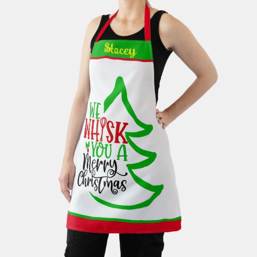 名前をカスタムするパーソナライズされたクリスマスギフトエプロン エプロン (インサイチュ)