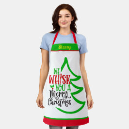 名前をカスタムするパーソナライズされたクリスマスギフトエプロン エプロン