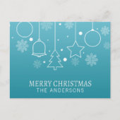 名前をカスタムするパーソナライズされたクリスマス |はがき ポストカード (正面)