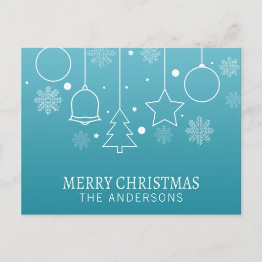 名前をカスタムするパーソナライズされたクリスマス |はがき ポストカード (正面)