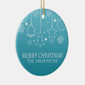 名前をカスタムするパーソナライズされたクリスマス |オーナメント セラミックオーナメント (右)