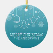 名前をカスタムするパーソナライズされたクリスマス |オーナメント セラミックオーナメント (正面)
