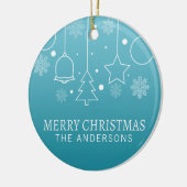 名前をカスタムするパーソナライズされたクリスマス |オーナメント セラミックオーナメント (左)