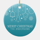 名前をカスタムするパーソナライズされたクリスマス |オーナメント セラミックオーナメント (裏面)