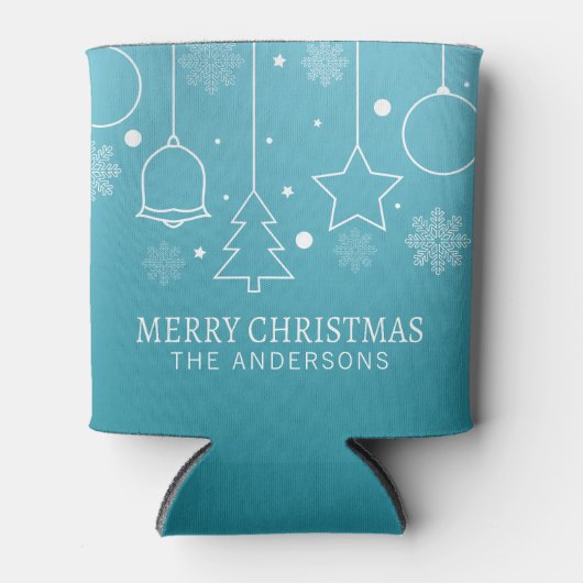 名前をカスタムするパーソナライズされたクリスマス |クーラーボックス 缶クーラー (正面)