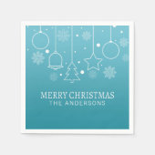 名前をカスタムするパーソナライズされたクリスマス |ナプキン スタンダードカクテルナプキン (正面)