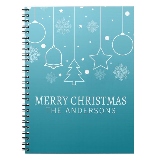 名前をカスタムするパーソナライズされたクリスマス |ノートブック ノートブック (正面)