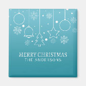 名前をカスタムするパーソナライズされたクリスマス |マグネット マグネット (正面)