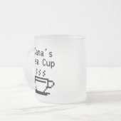 名前をカスタムするパーソナライズされたグラスの贈り物 フロストグラスマグカップ (正面左)