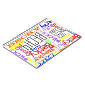 名前をカスタムするパーソナライズされたコラージカラフルュ ノートブック (左側)