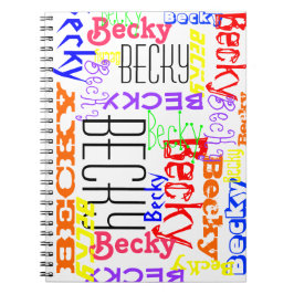名前をカスタムするパーソナライズされたコラージカラフルュ ノートブック