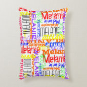 名前をカスタムするパーソナライズされたコラージュカラフル アクセントクッション (正面(垂直))