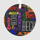 名前をカスタムするパーソナライズされたコラージュカラフル オーナメント